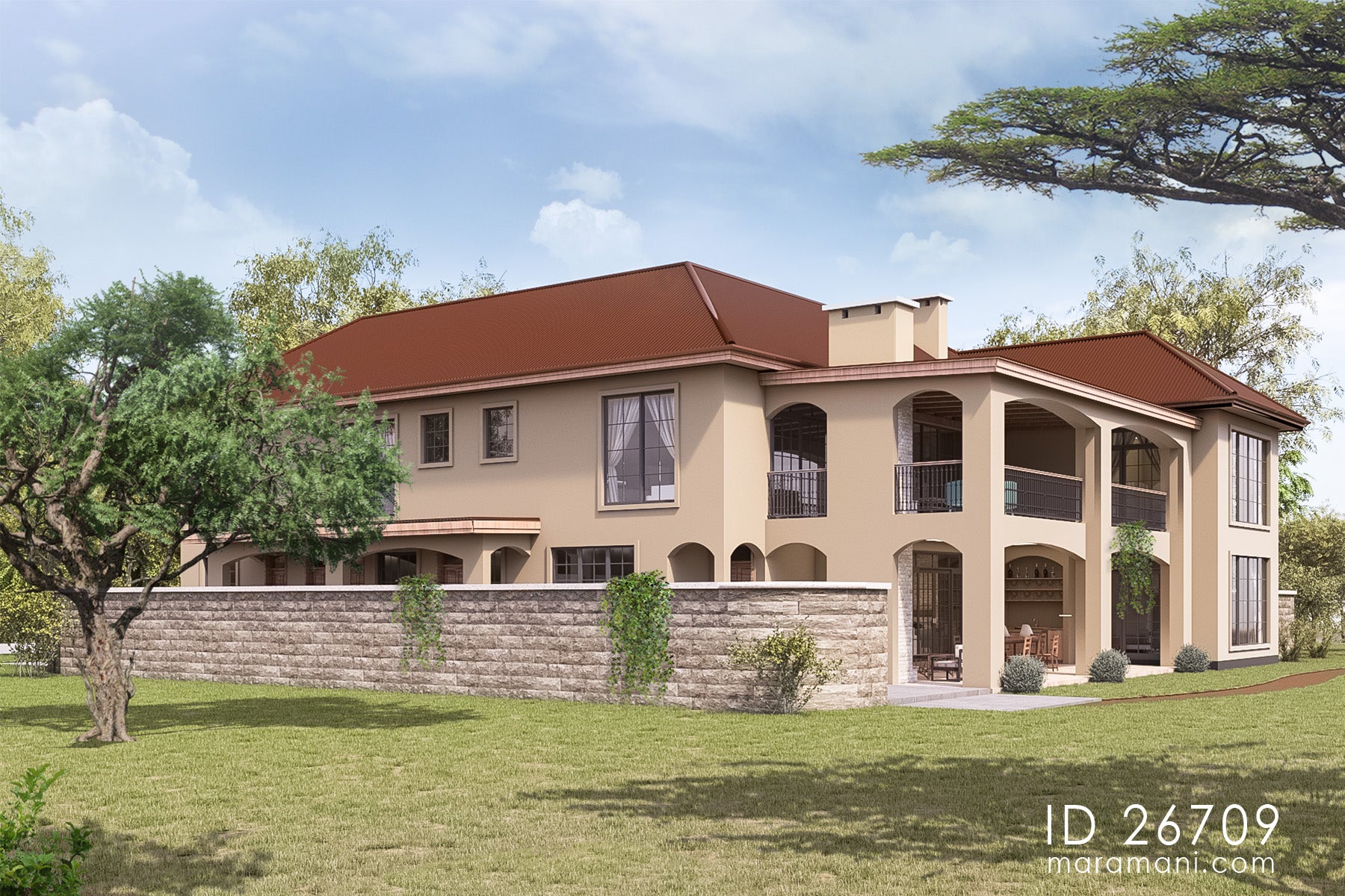 Luxury 6 bedrooms House Plan - ID 26709