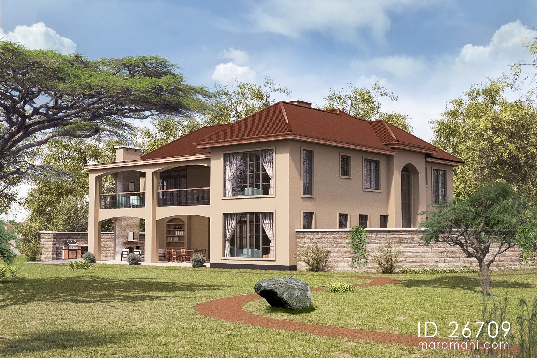 Luxury 6 bedrooms House Plan - ID 26709