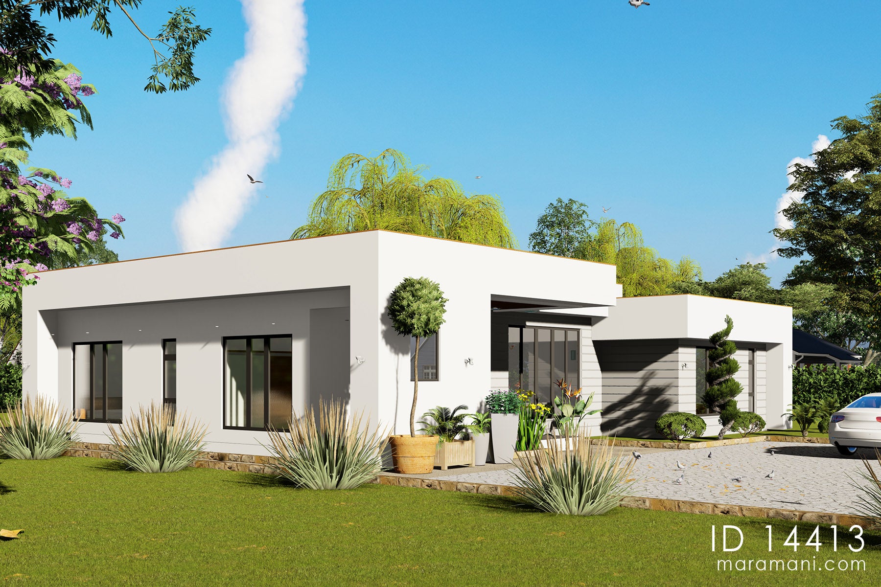 Spacious 4-Bedroom 4-Bathroom House Plan -ID 14413