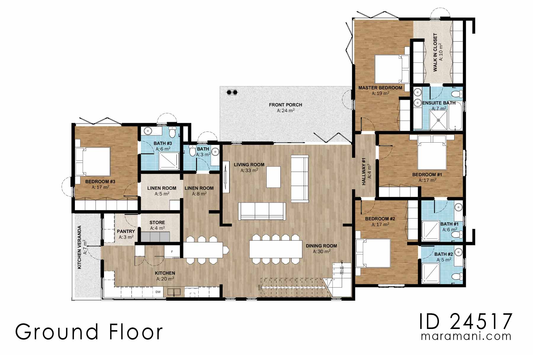 Modern 2-storey 4 Bedroom House - ID 24517