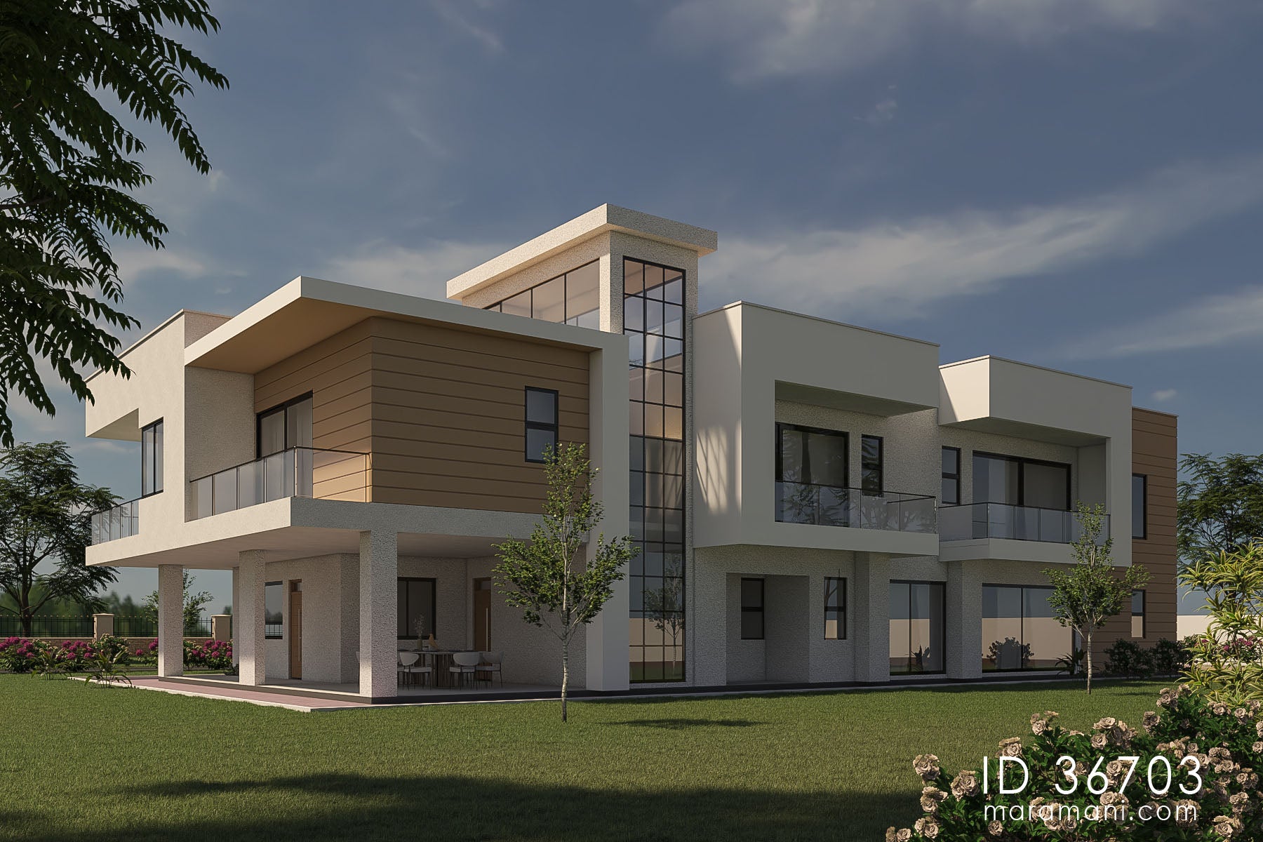 Modern 6 Bedroom House Design - ID 36703