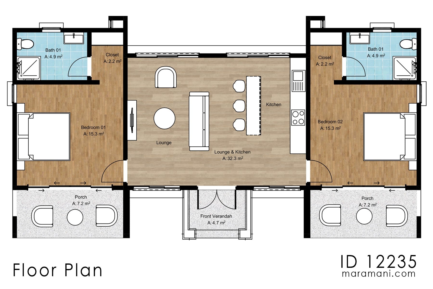 Modern Guest House Plan - ID 12235