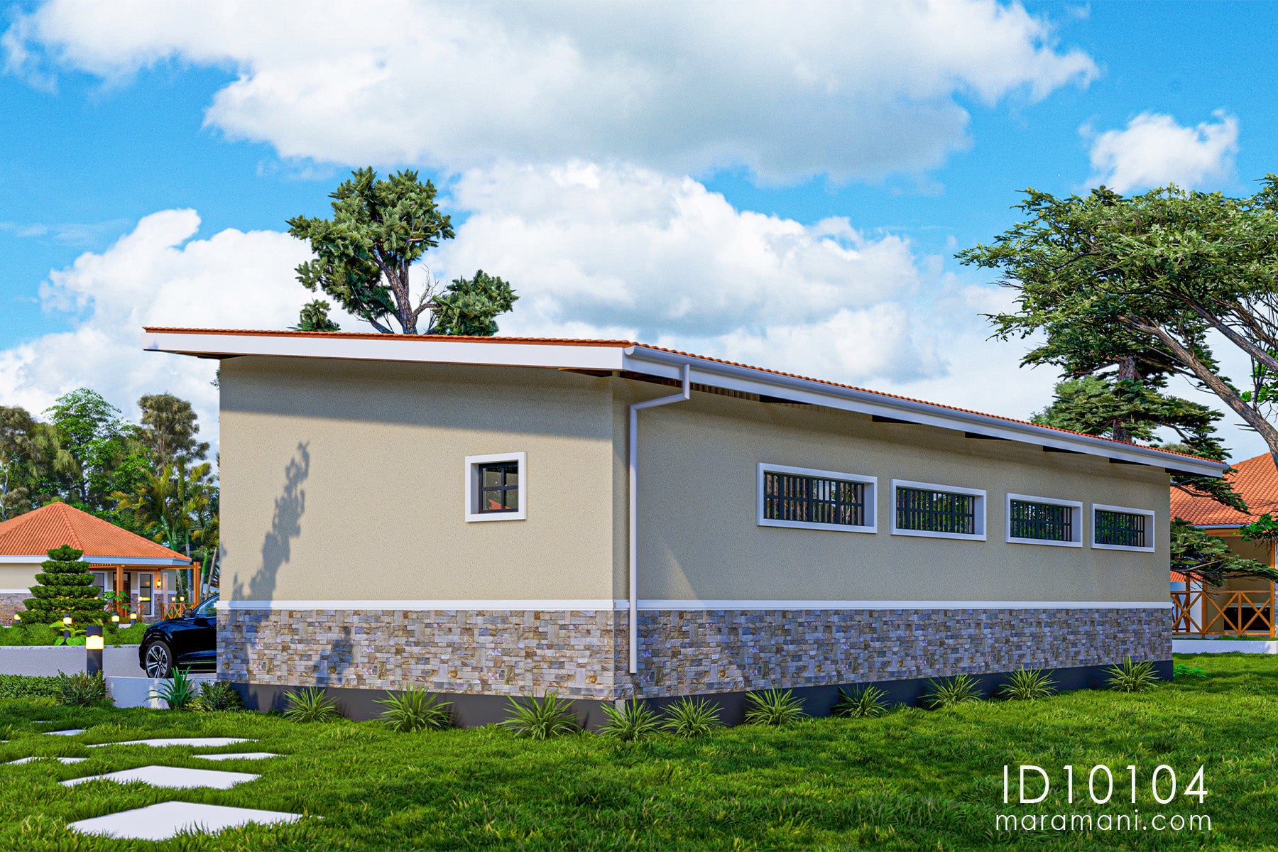 Modern garage plan - ID 10104