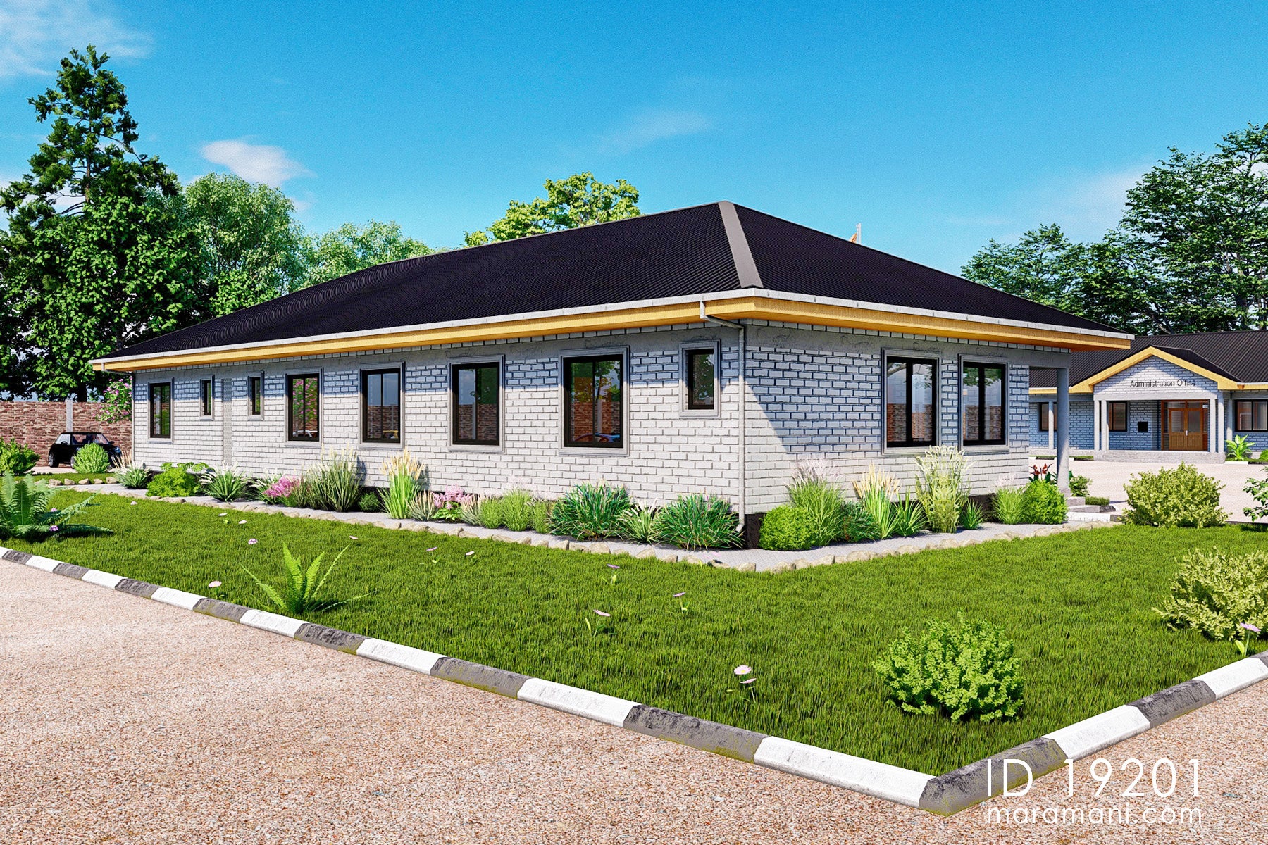 7-Office, Single-Story Business Facility Plan- ID 19201