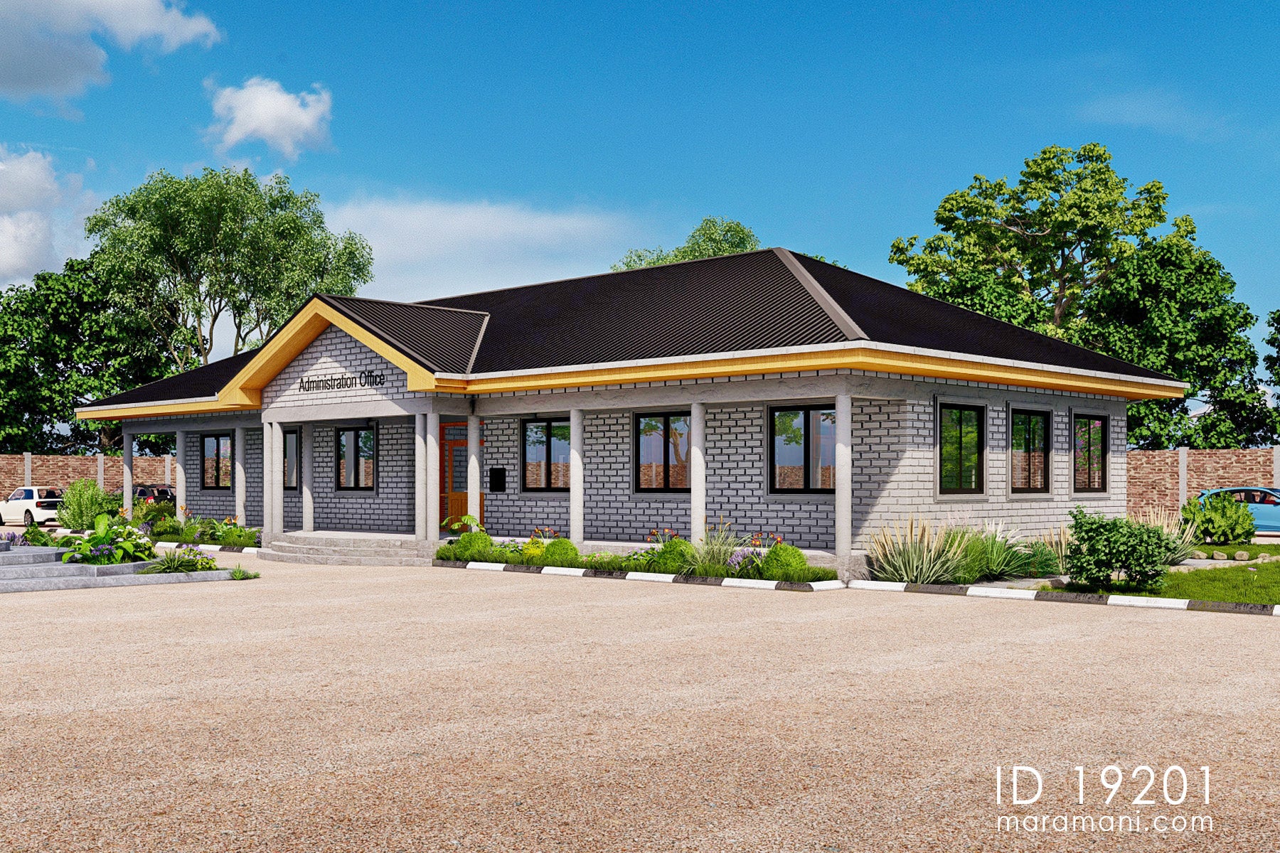 7-Office, Single-Story Business Facility Plan- ID 19201