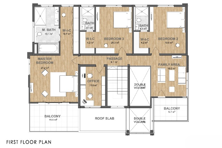 Modern 5 Bedroom Double Storey House - ID 25506