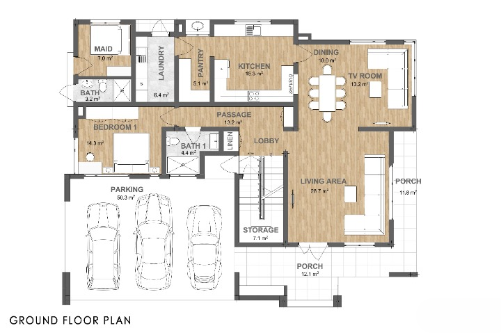 Modern 5 Bedroom Double Storey House - ID 25506