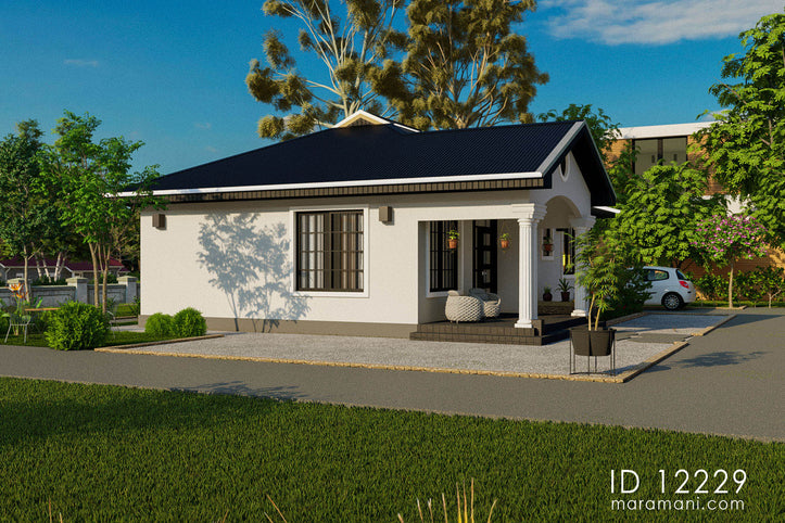 Tanzanian 2-Bedroom House Plan - Area 104 sqm 