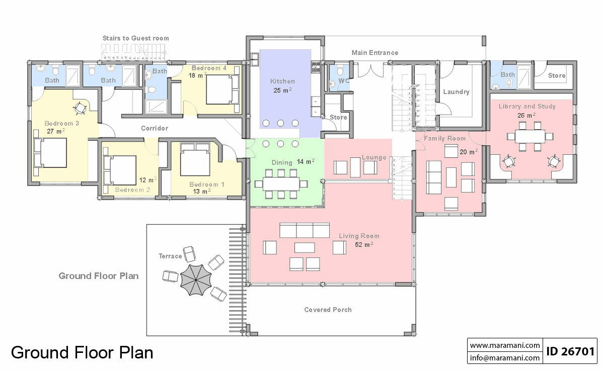 6 Bedroom House Plan - ID 26701