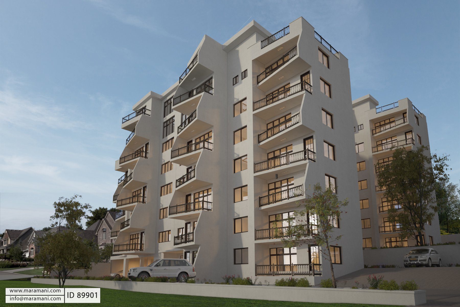12 flat apartment block ID 89901 Designs by Maramani