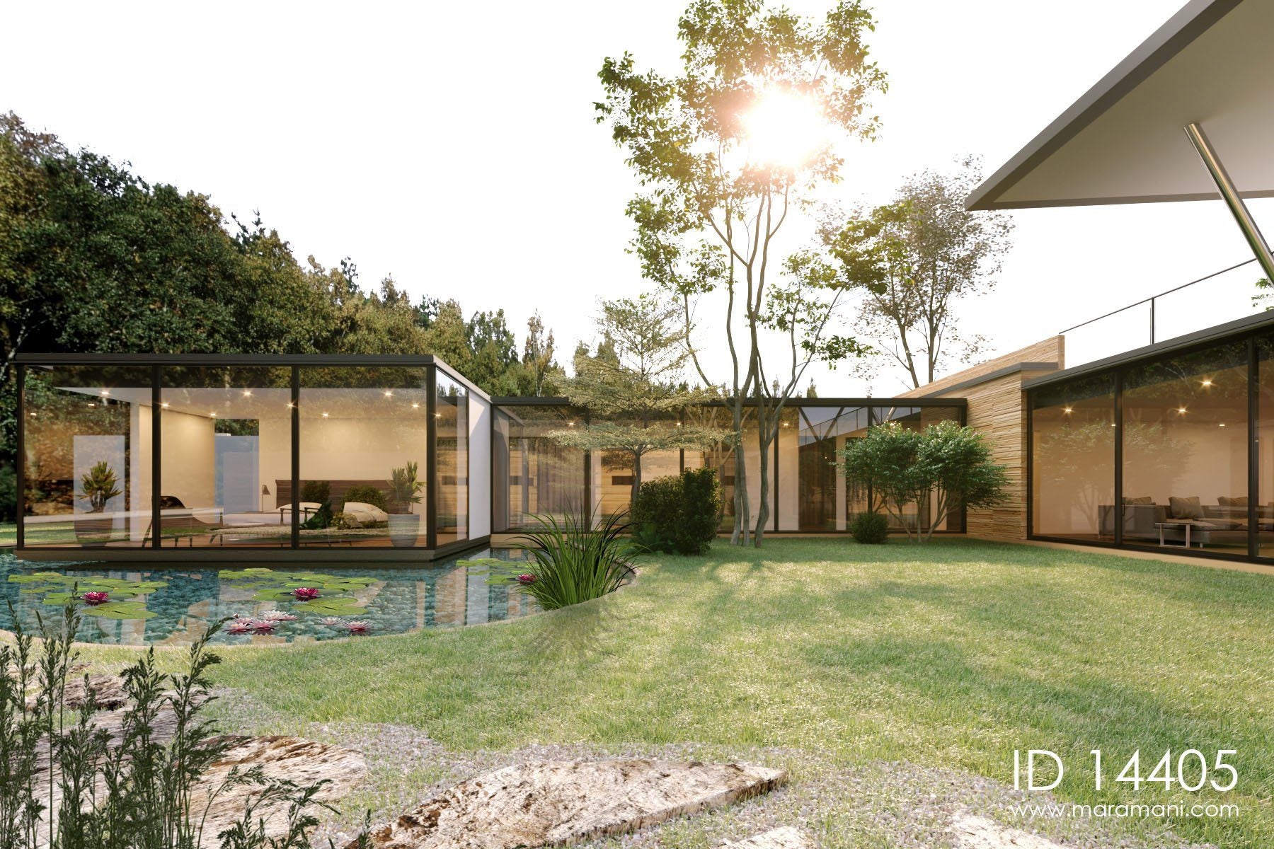4 Bedroom glass facade house - ID 14405
