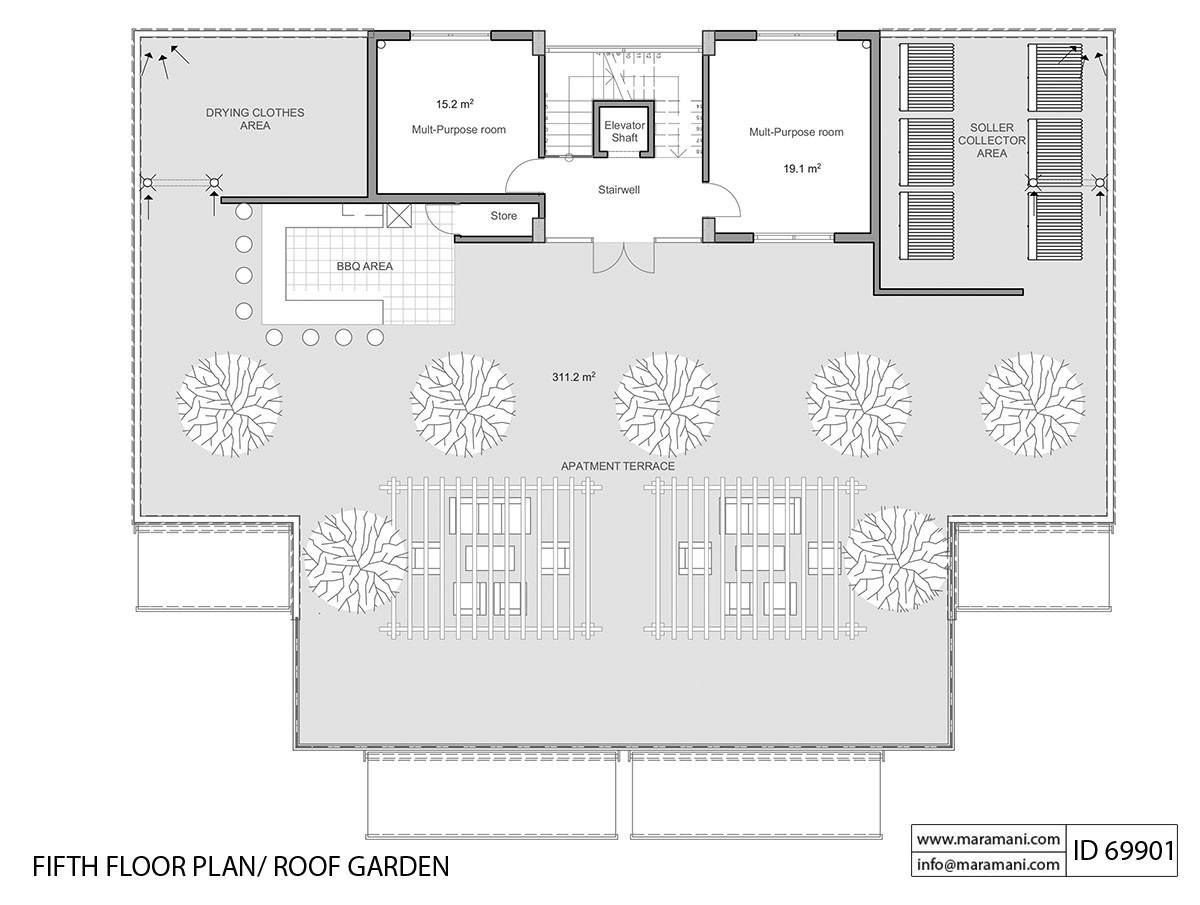 6 Story Apartment Design - ID 69901