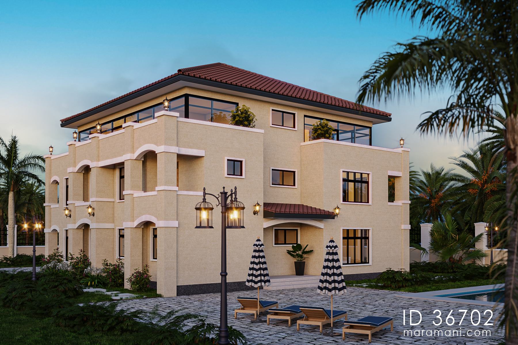 6 bedrooms Modern Mediterranean mansion - ID 36702