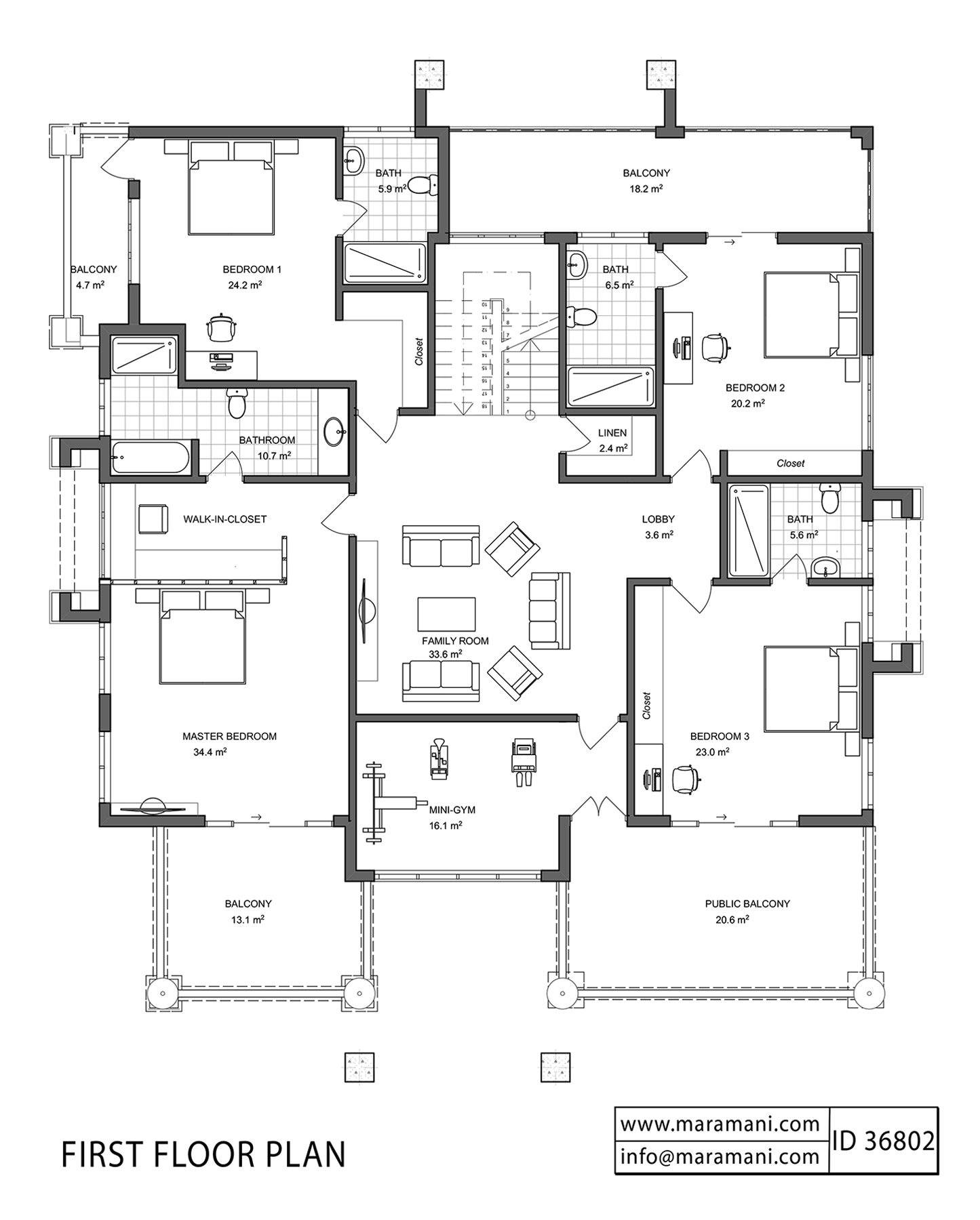 6 bedrooms mansion - ID 36802