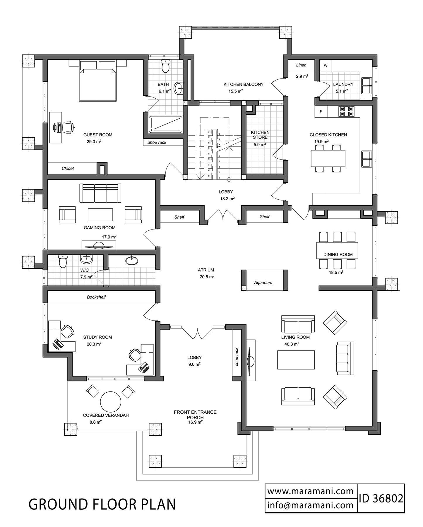 6 bedrooms mansion - ID 36802