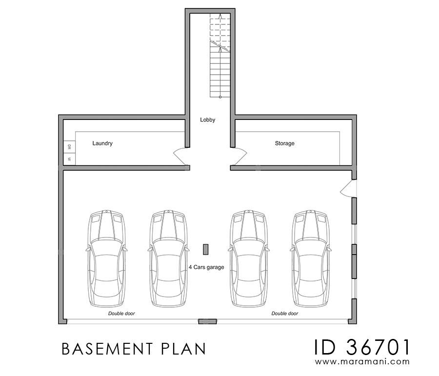 6 bedrooms mansion with basement garage - ID 36701