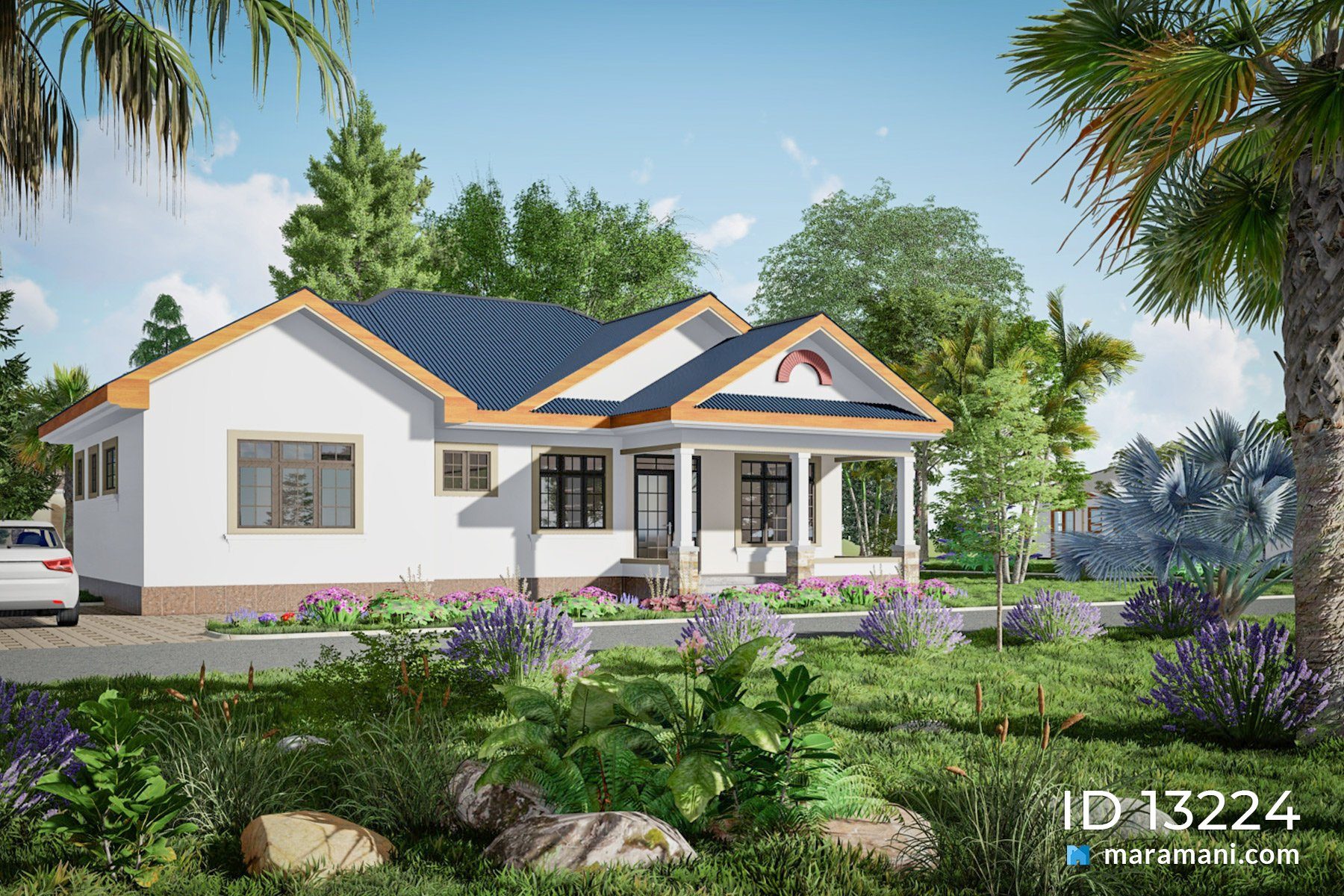 Contemporary 3 Bedroom House Plan -  ID 13224