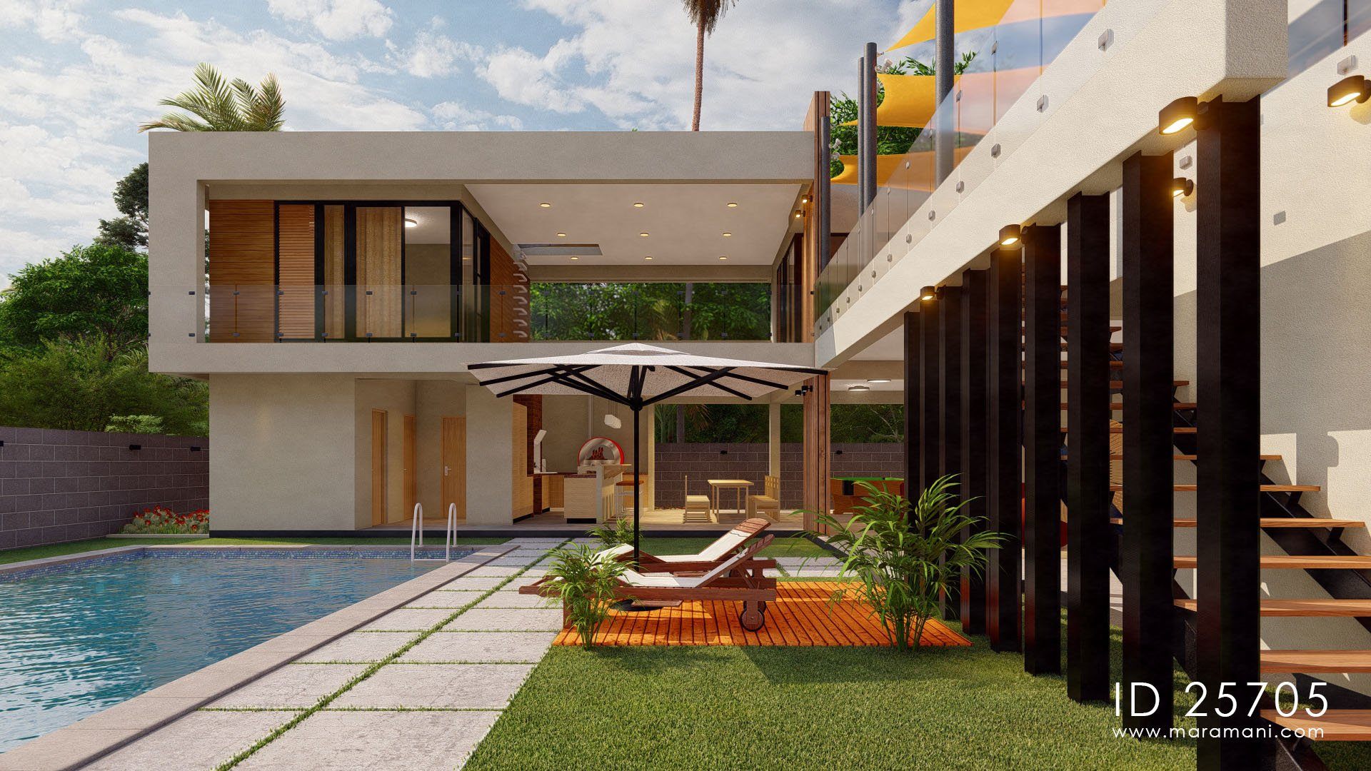 Contemporary 5 bedrooms - ID 25705