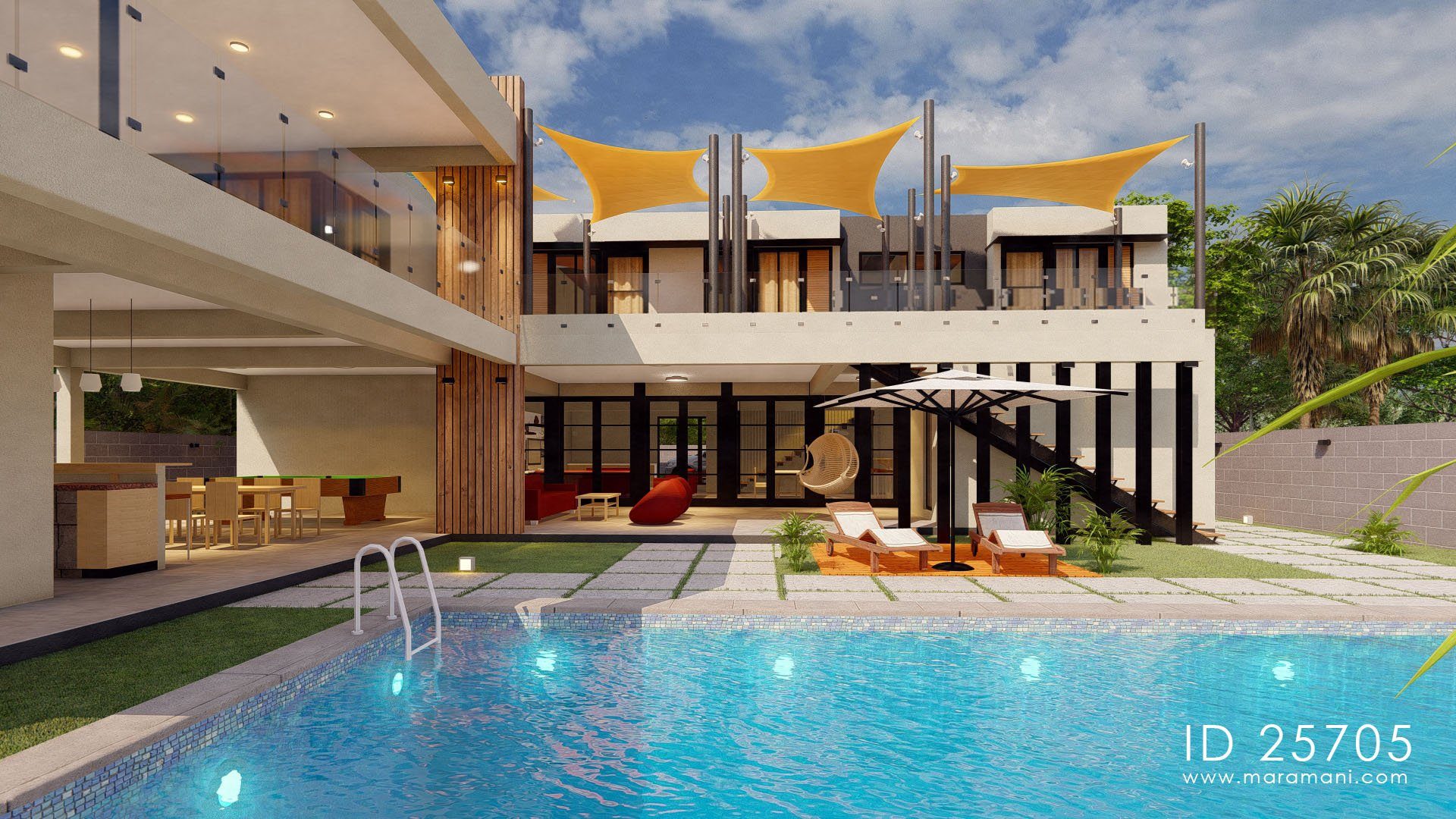 Contemporary 5 bedrooms - ID 25705