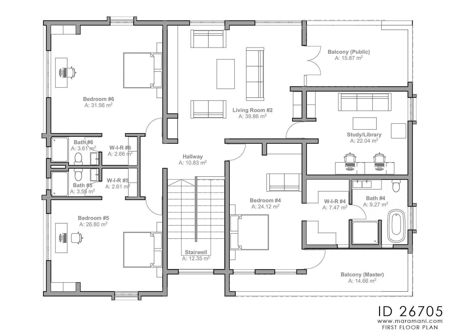 Contemporary Indian architecture 6 Bedroom house plan - ID 26705
