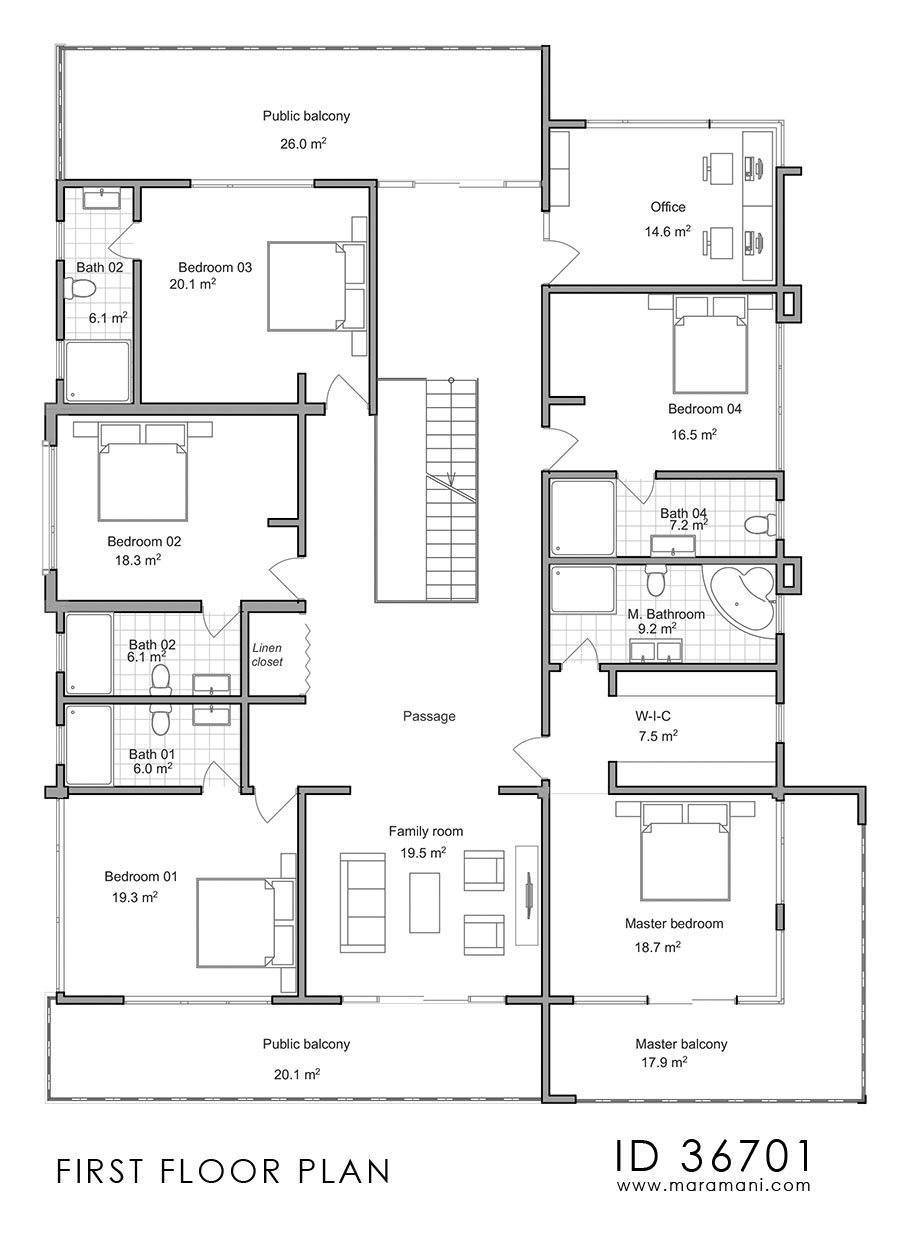 6 bedrooms mansion with basement garage - ID 36701