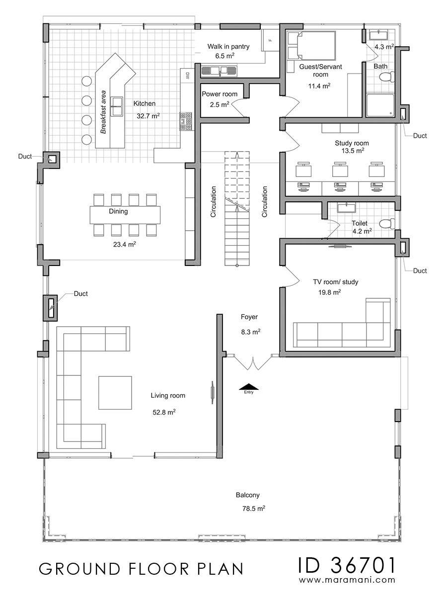 6 bedrooms mansion with basement garage - ID 36701