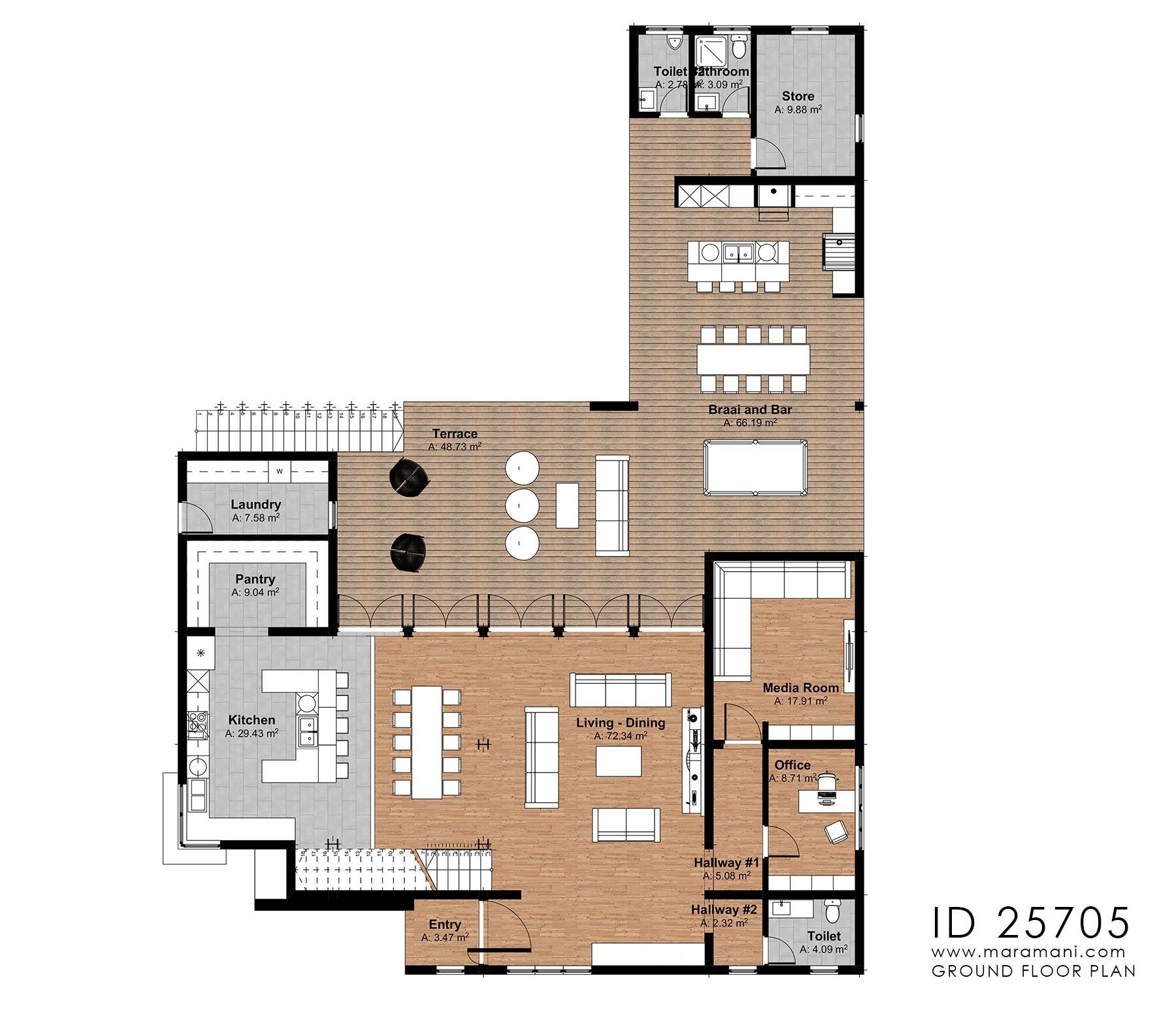 Contemporary 5 bedrooms - ID 25705