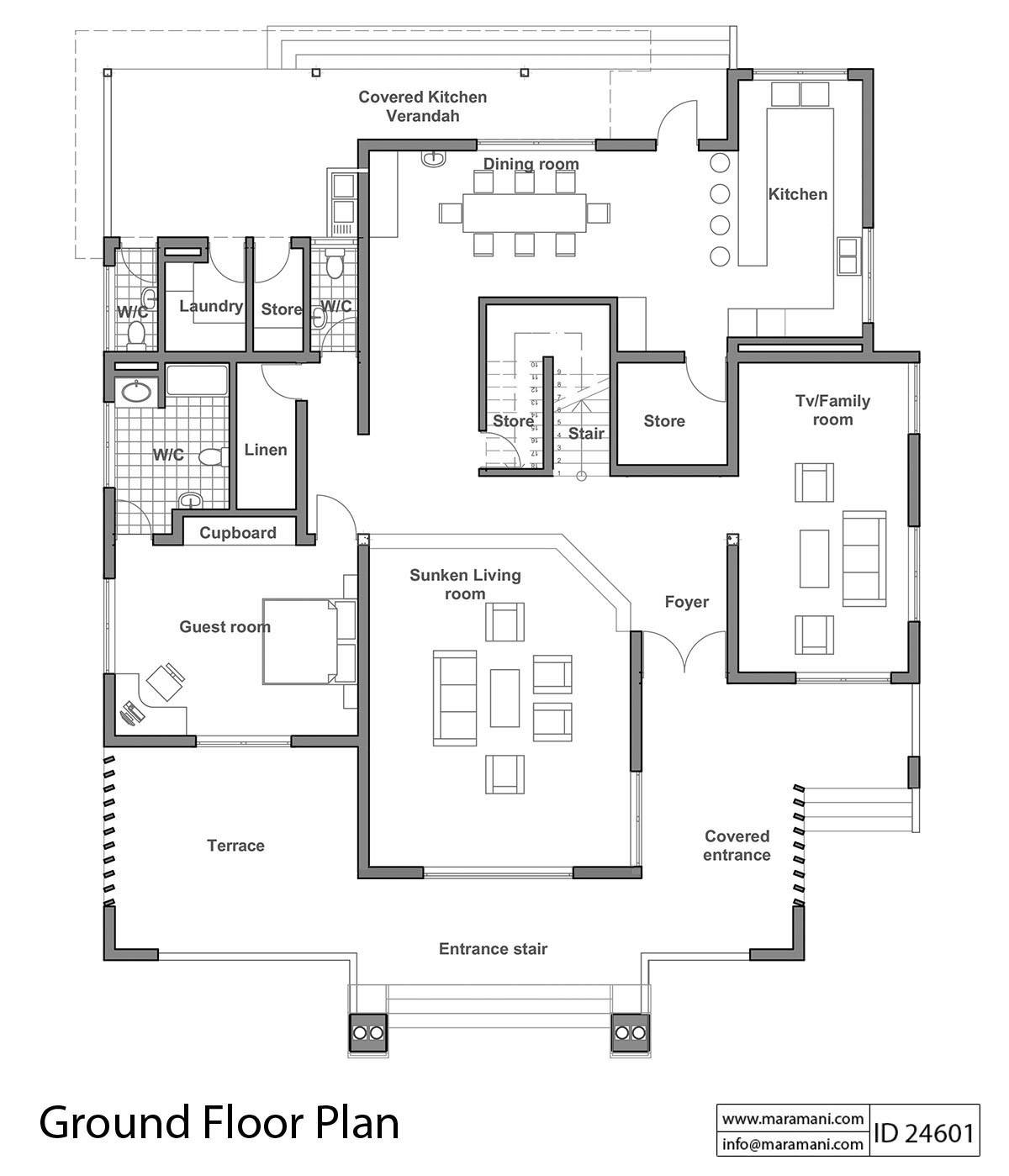 4 Bedroom House Plan - ID 24601