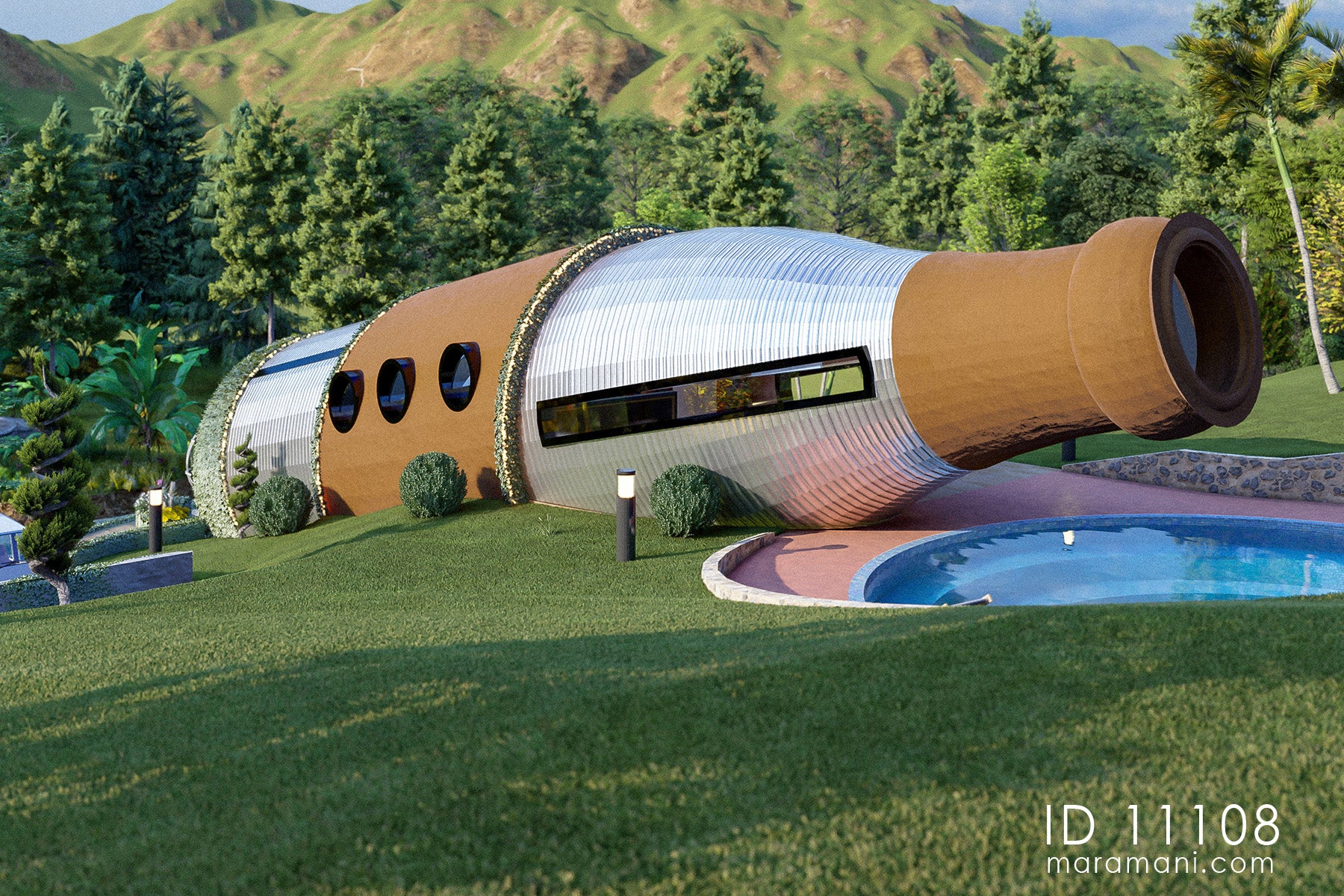 One Bedroom Bottle House - ID 11108