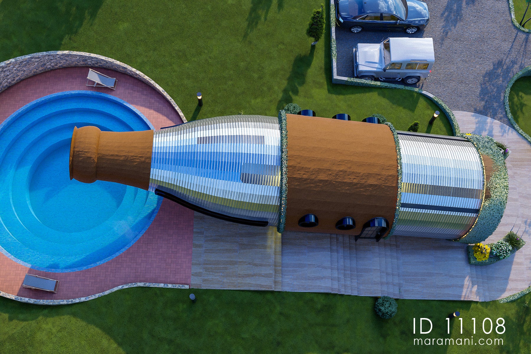 One Bedroom Bottle House - ID 11108