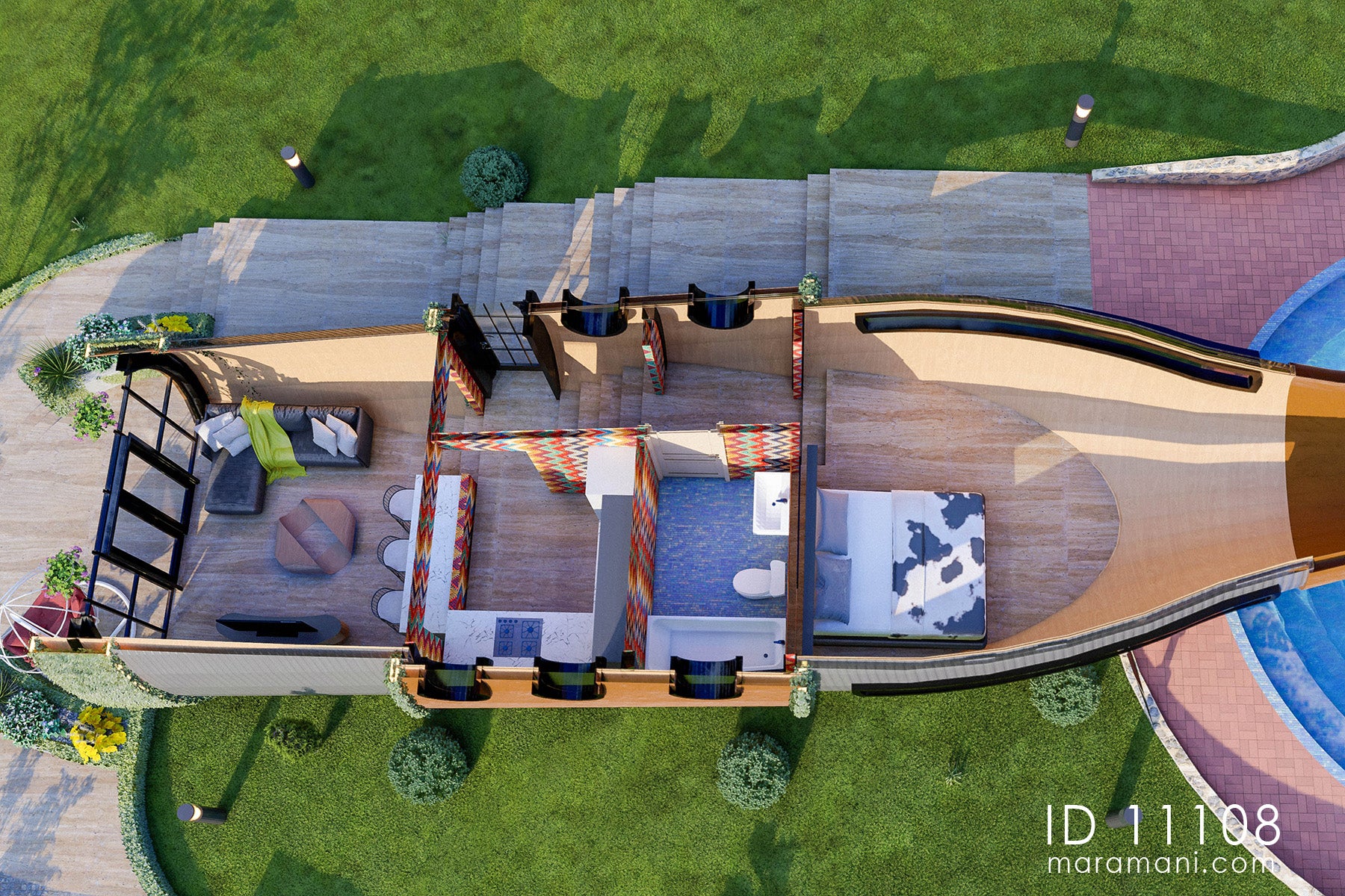 One Bedroom Bottle House - ID 11108