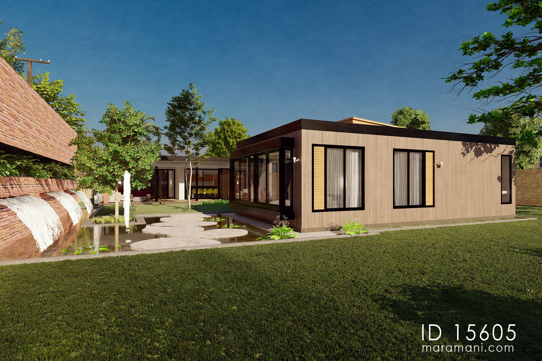 Contemporary Single Storey 5-Bedroom House Plan - ID 15605