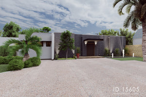 Contemporary Single Storey 5-Bedroom House Plan - ID 15605