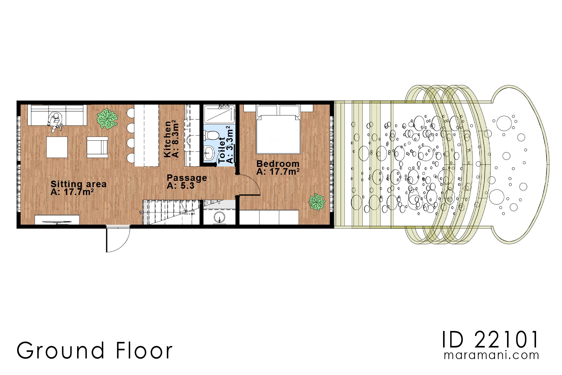 Two Bedroom Bread House - ID 22101