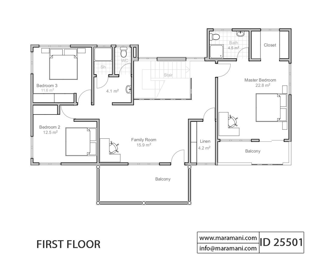 5 Bedroom House Plan - ID 25501