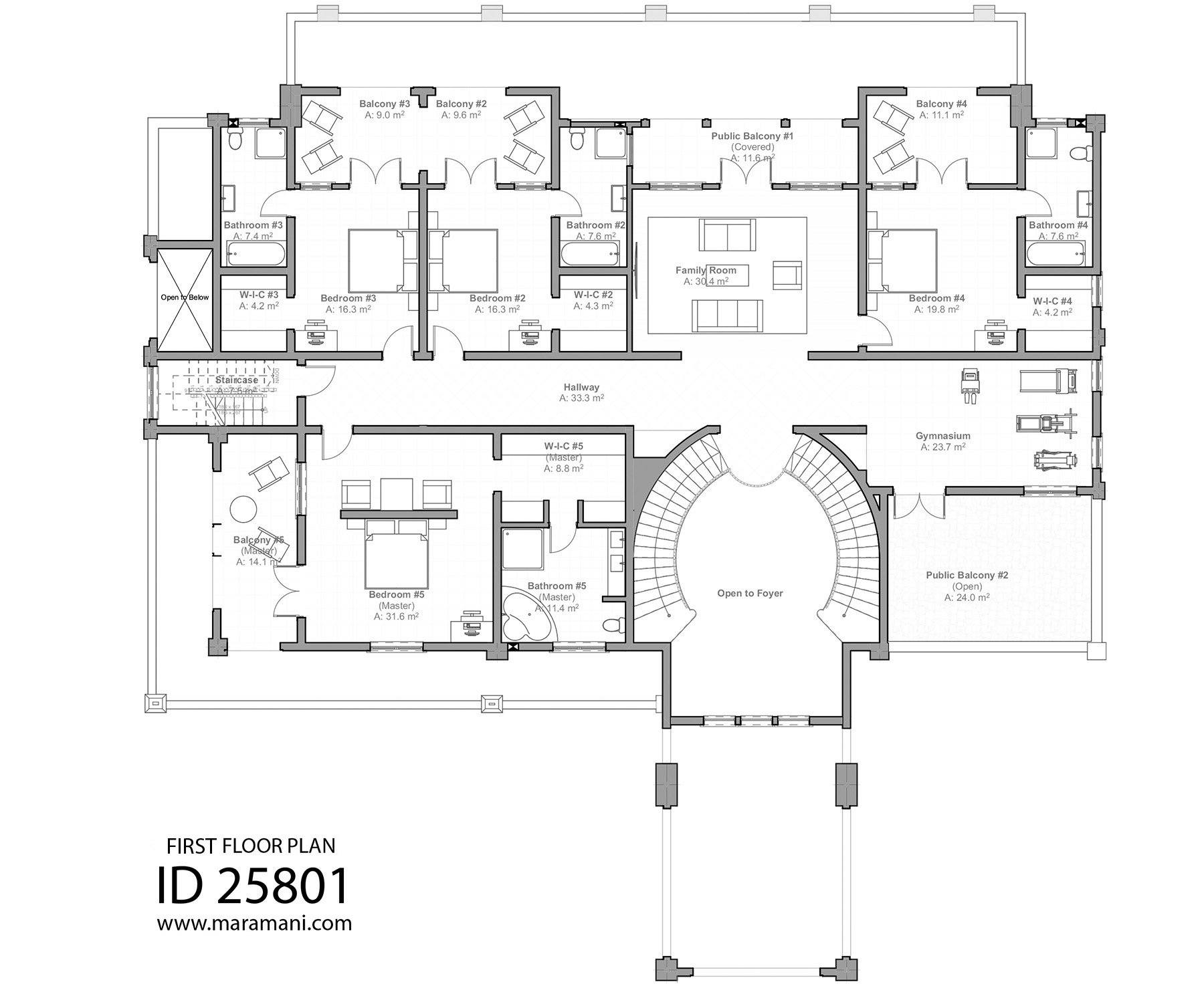 5 Bedroom House Plan - ID 25801