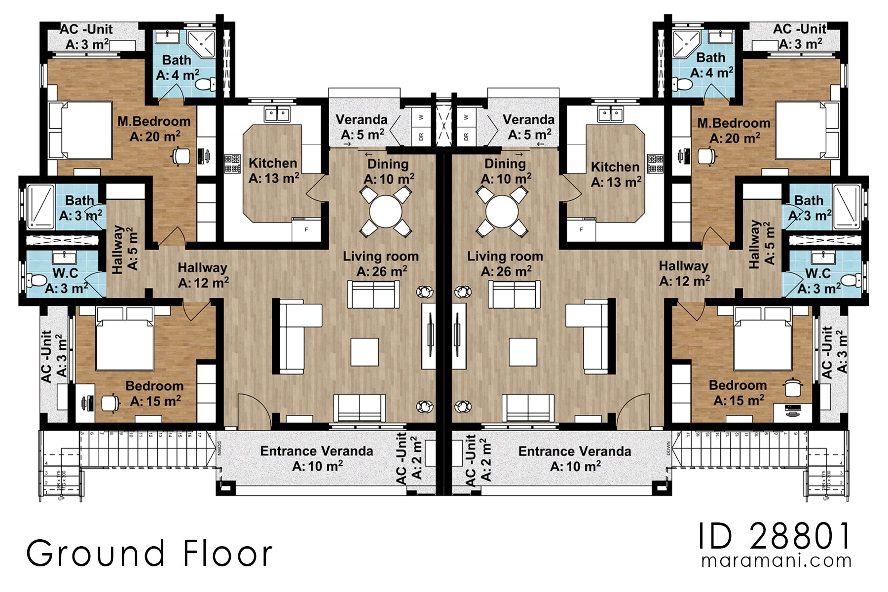 2 Bedroom 4-plex building - ID 28801