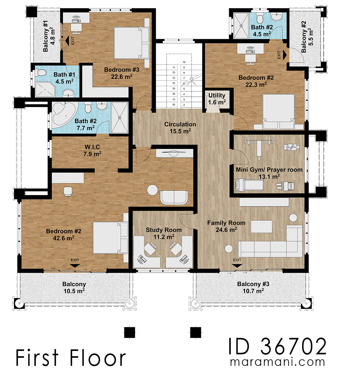 6 bedrooms Modern Mediterranean mansion - ID 36702