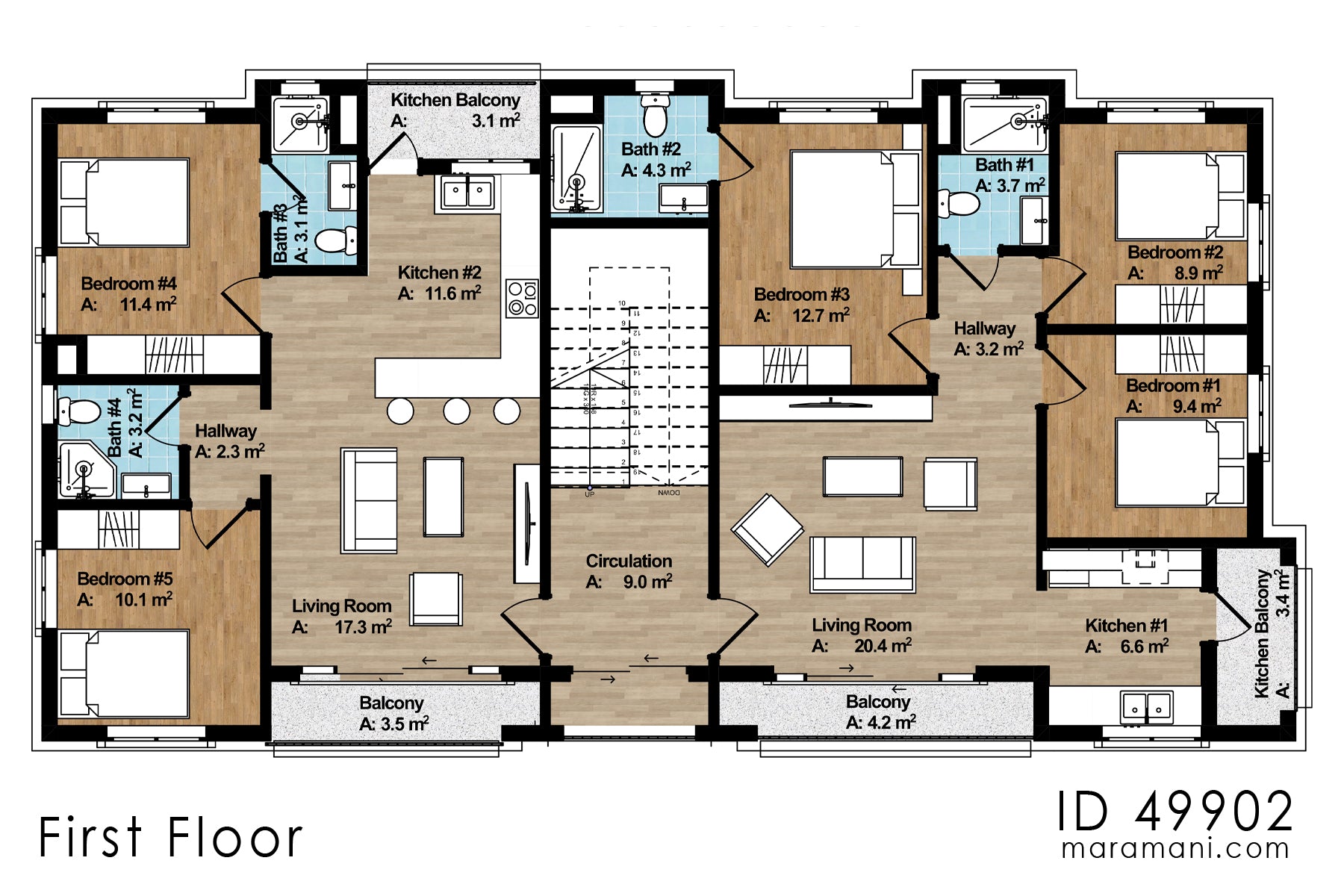 6-plex Apartment building - ID 49902
