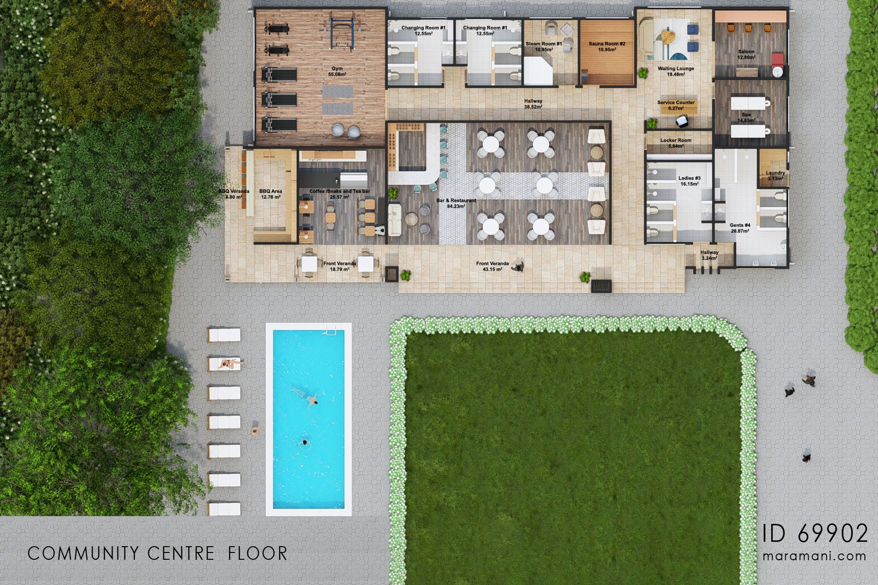 Modern Apartment building design - ID 69902