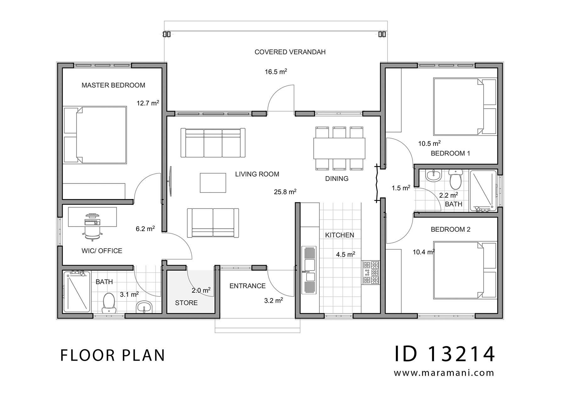 3 Bedroom brick house - ID 13214