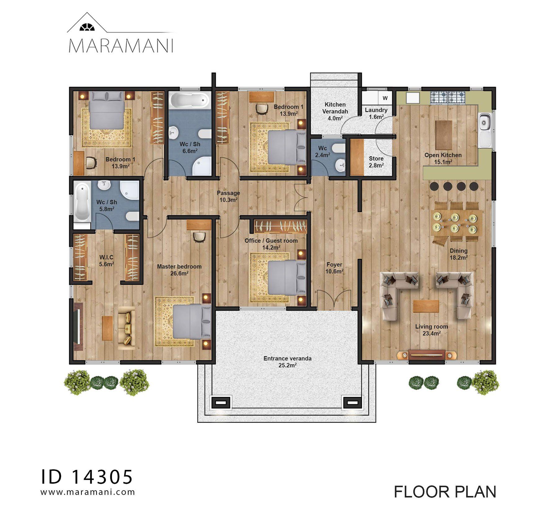 4 Bedroom House Plan - ID 14305