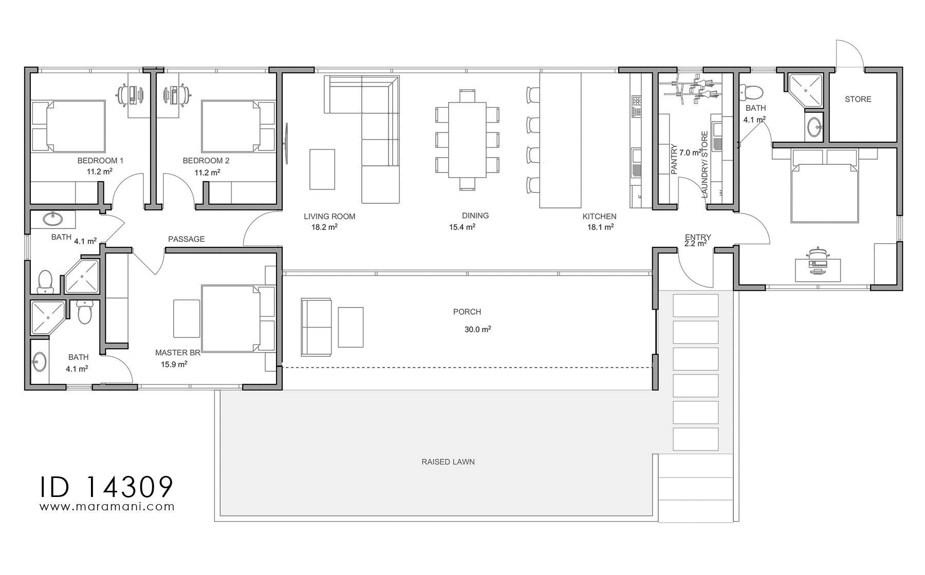4 bedrooms and panoramic window - ID 14309