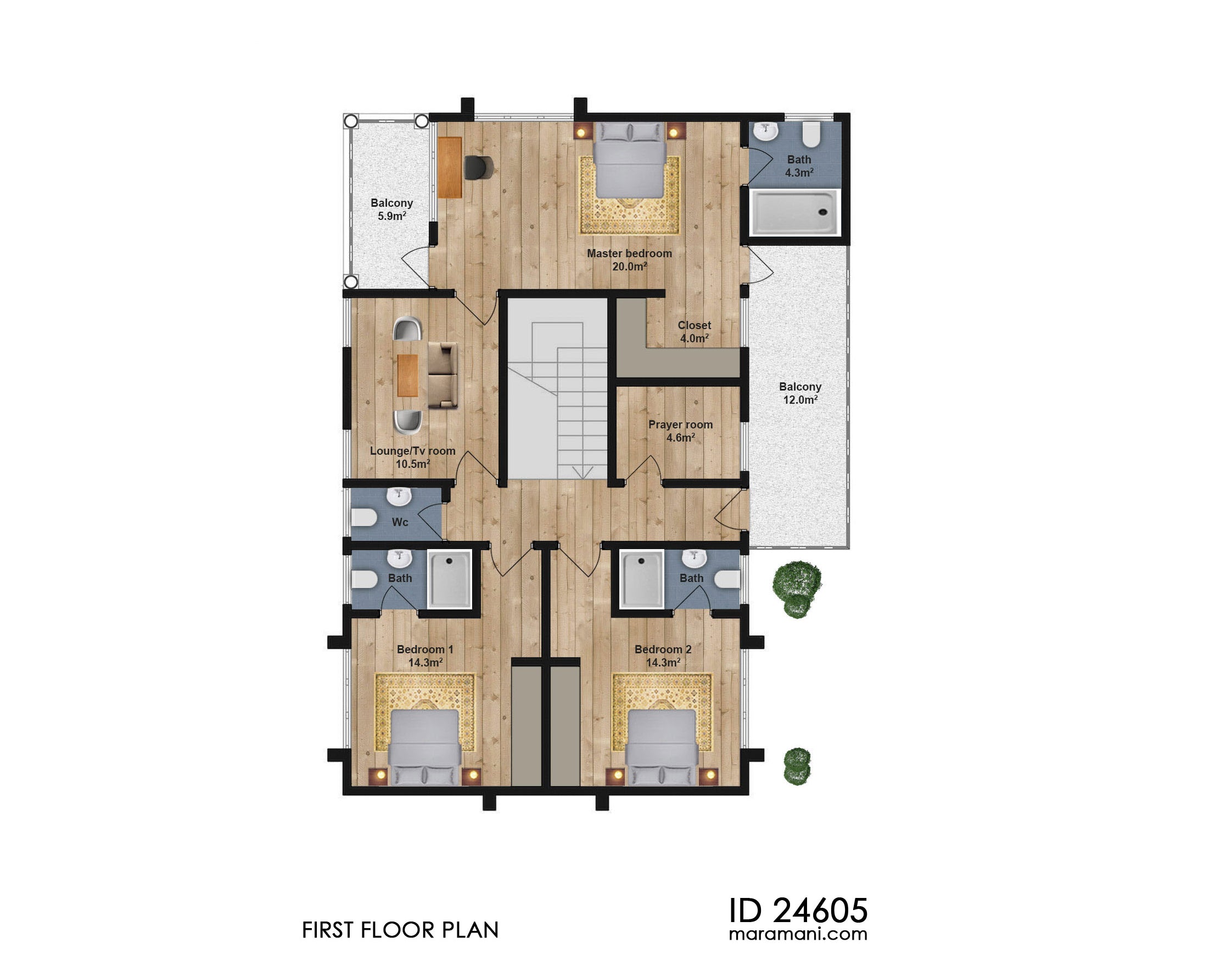 4 -Bedroom House Plan - ID 24605