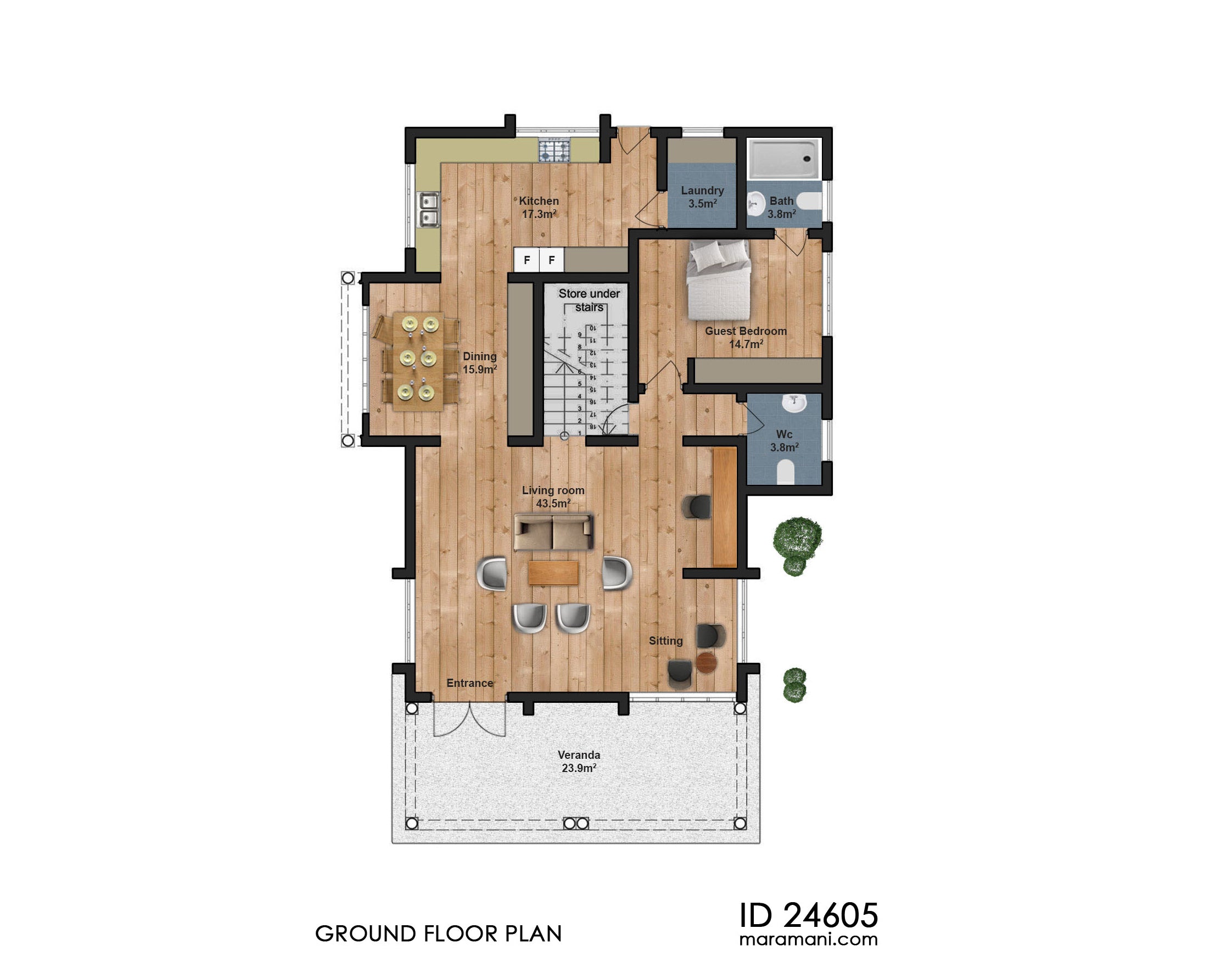 4 -Bedroom House Plan - ID 24605