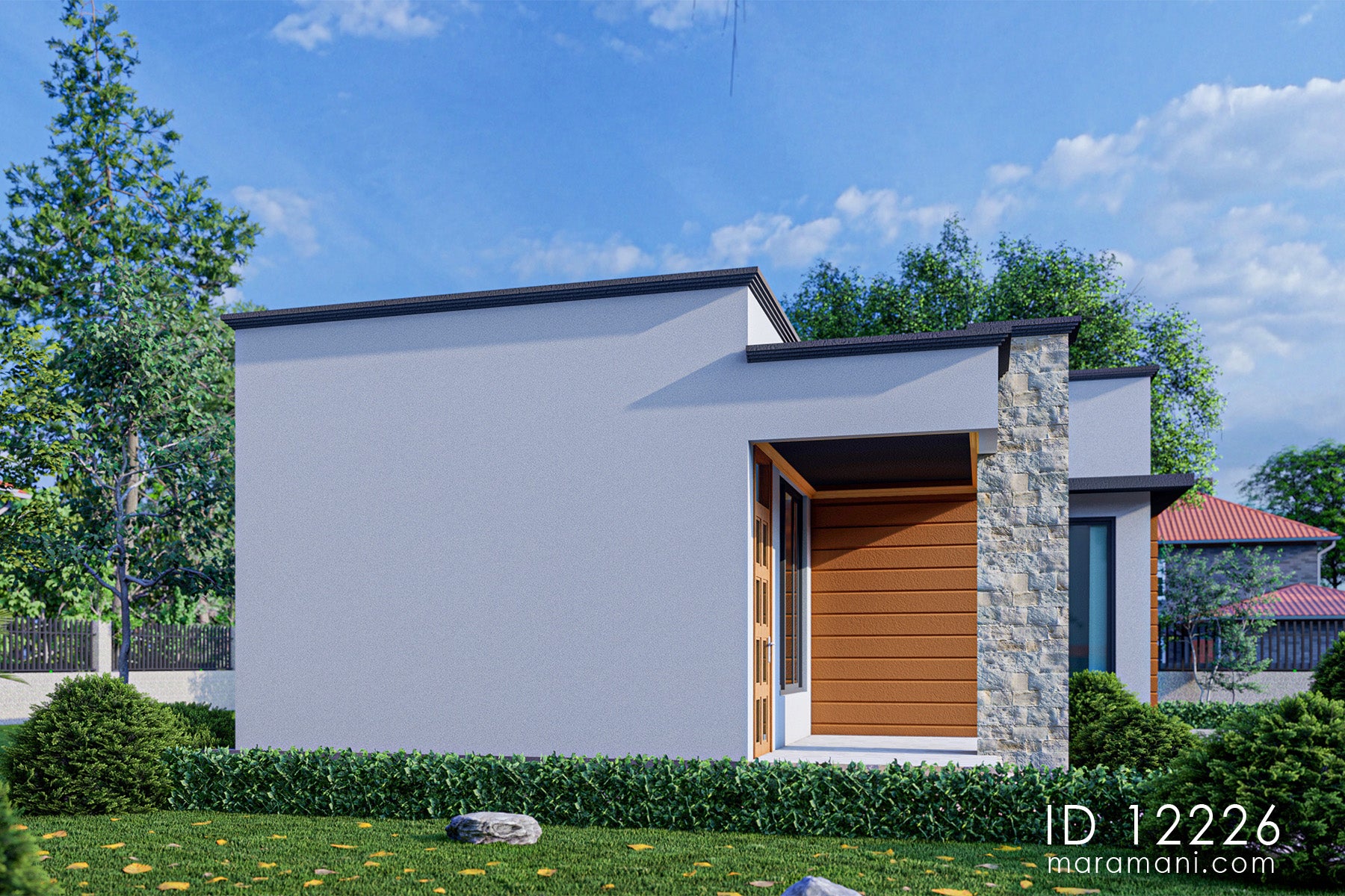 Modern 2 bedroom house plan - ID 12226