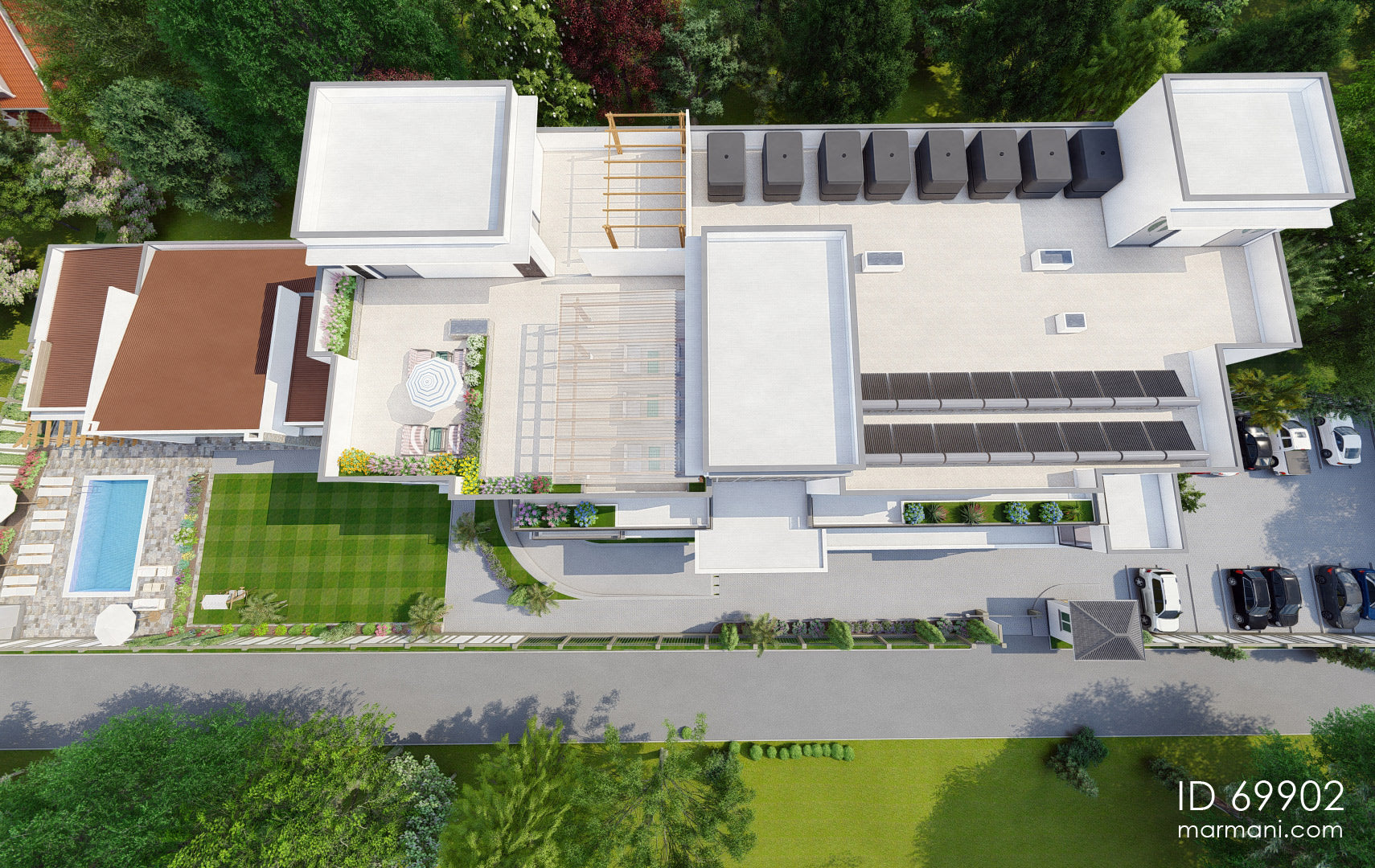 Modern Apartment building design - ID 69902