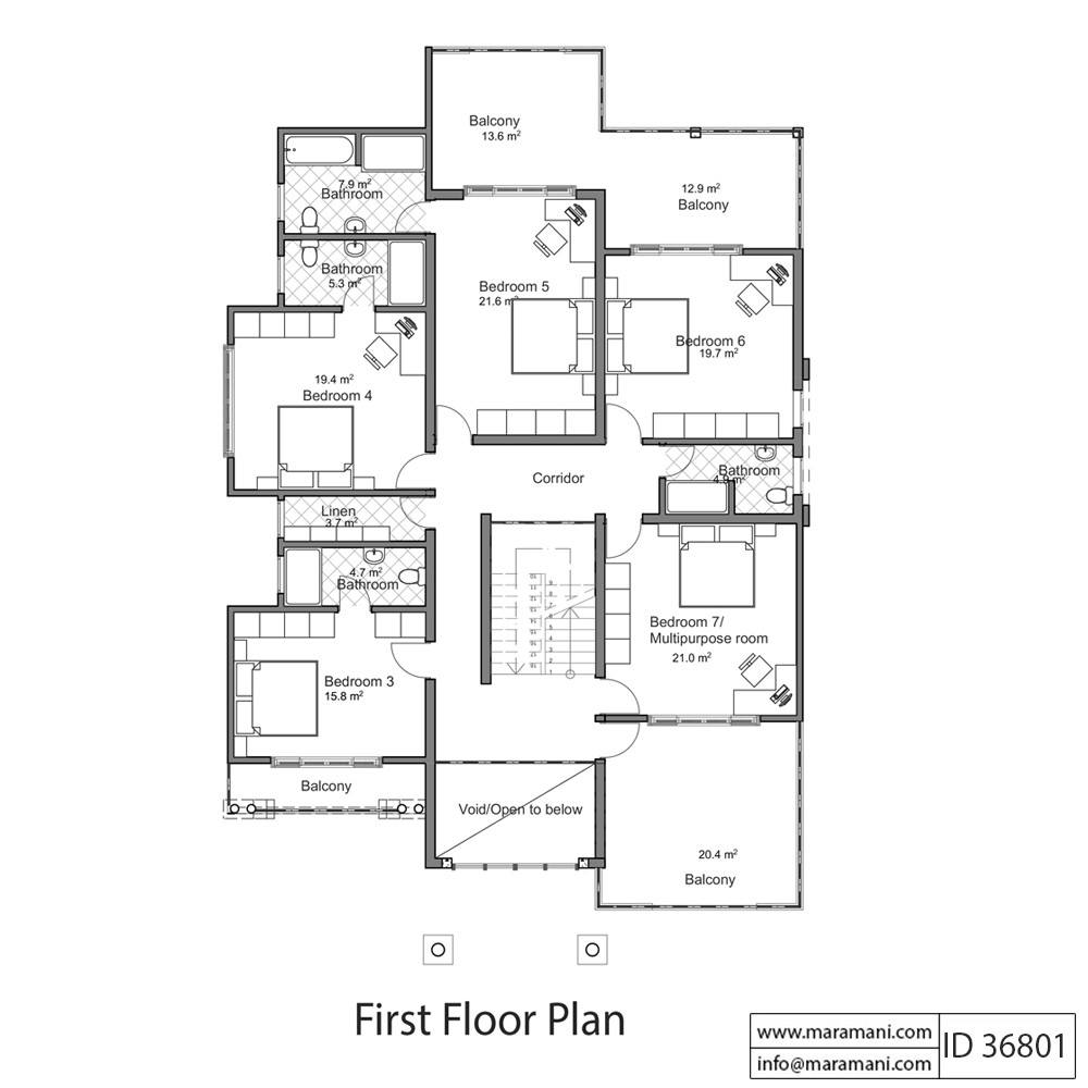 6 Bedroom House Design - ID 36801
