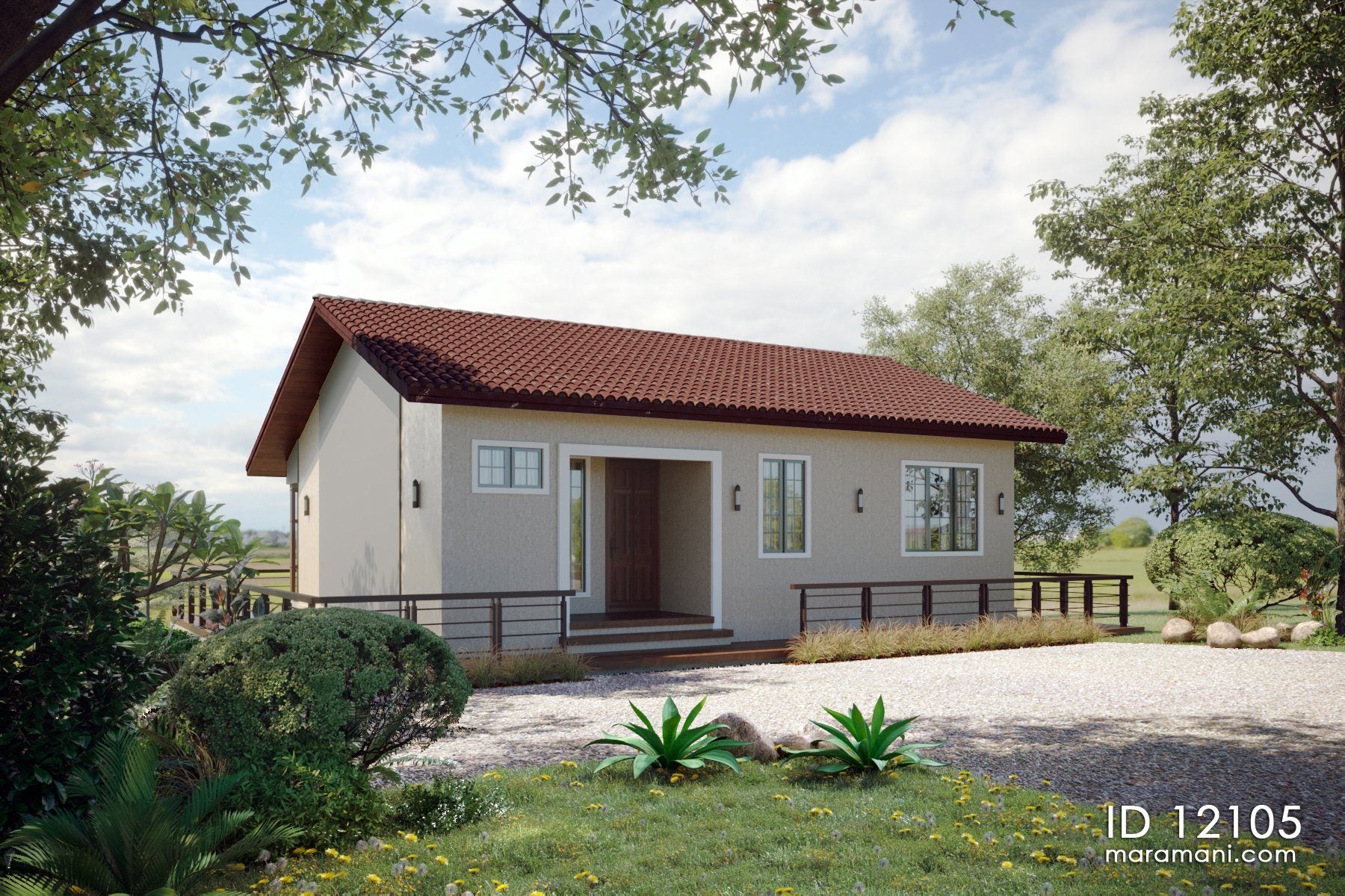 Simple 2 bedroom house plan - ID 12105