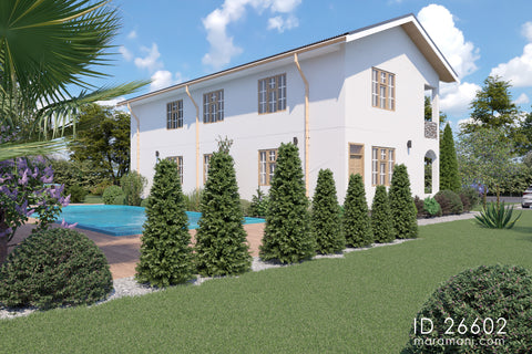 View of Modern Studio Apartment Block Design - ID 26602 - Plan by Maramani